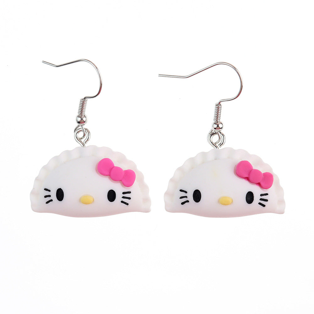 Cartoon flat jiaozi earrings US-NiQ013