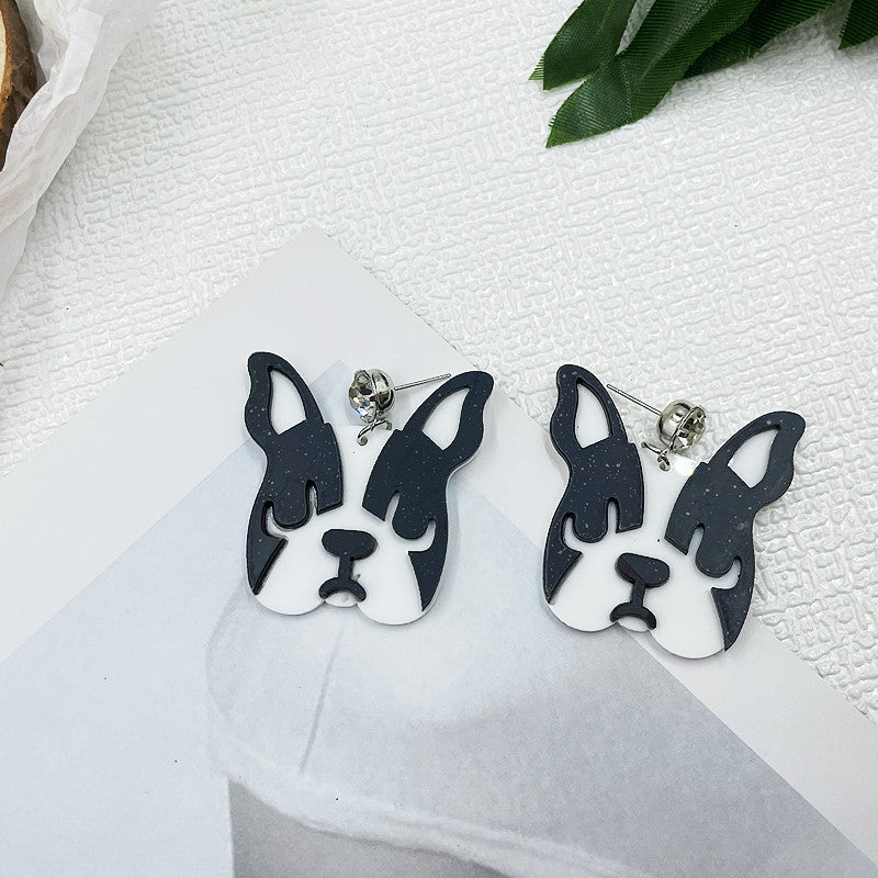 Acrylic cute puppy earrings Minimo de compra 2 MIC-BenD002