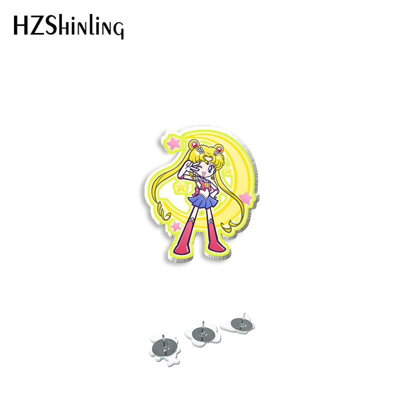 Alloy beautiful girl warrior brooch (Minimo de compra 5) MYA-XiangL093