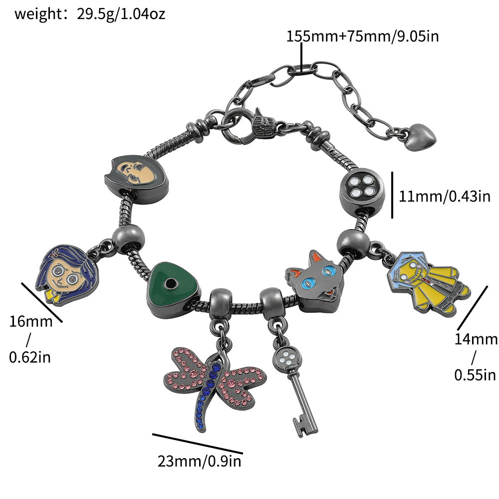 Alloy cartoon anime horror movie bracelet (Minimo de Compra 5) MIC-ZhuoX017