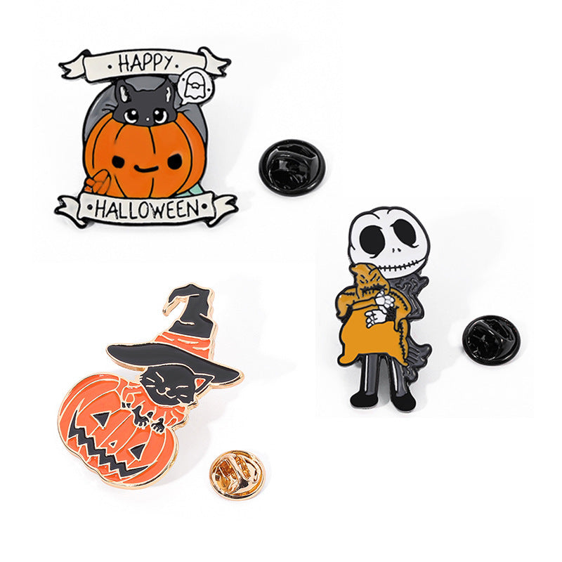 Alloy Halloween Jack Cat brooch (Minimo de Compra 2) MIC-ShengY048