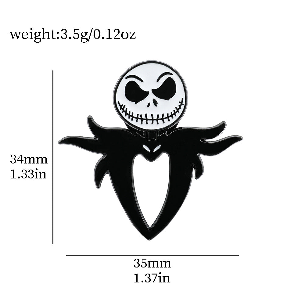 Alloy Halloween Scaring Skull Head Breast Needle (Minimo de Compra 2) MIC-ShengY057