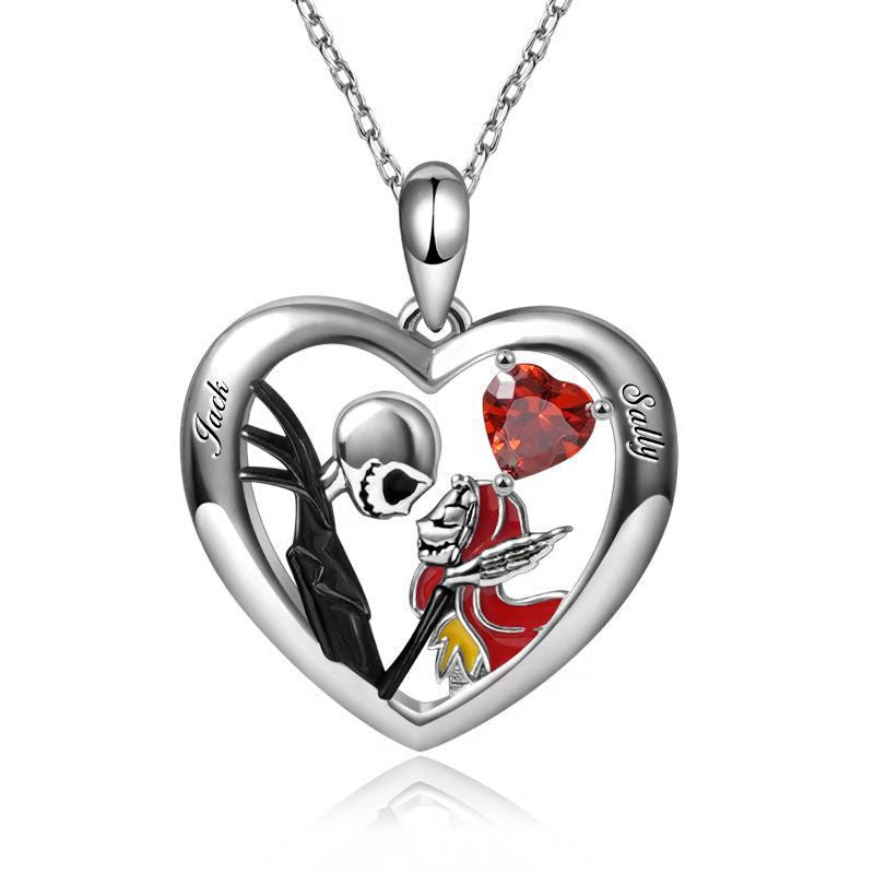 Alloy Heart Skeleton Necklace (Minimo de Compra 2) MIC-FanK005