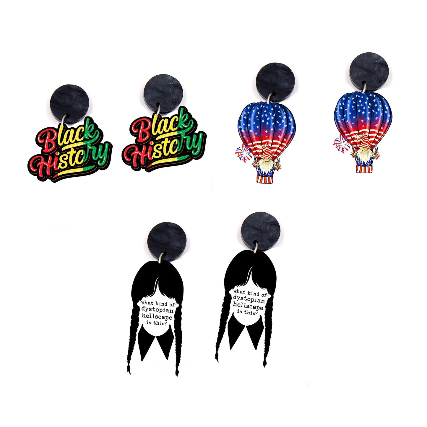 Acrylic hot-air balloon earrings Minimo de compra 5 MIC-XiaoY014