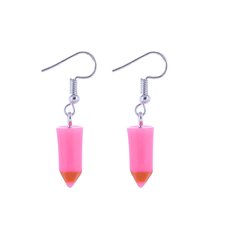 Resin cute small pencil earrings (Minimo de Compra 2) MIC-ChouT027