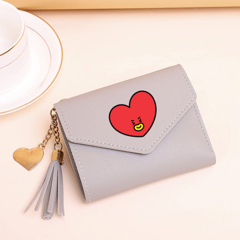 PU card bag tassel short wallet MIC-XingY015