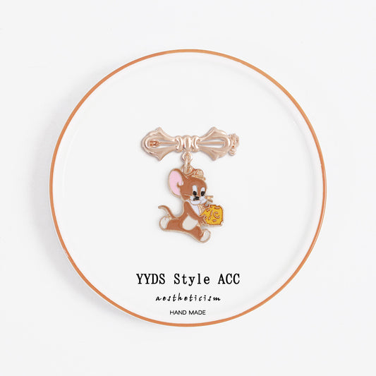 Alloy cartoon cat and mouse brooch (Minimo de compra 2) MIC-ShangX009