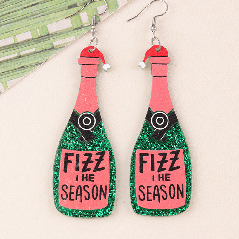 Acrylic Cartoon Christmas Series Earrings MYA-DuA096