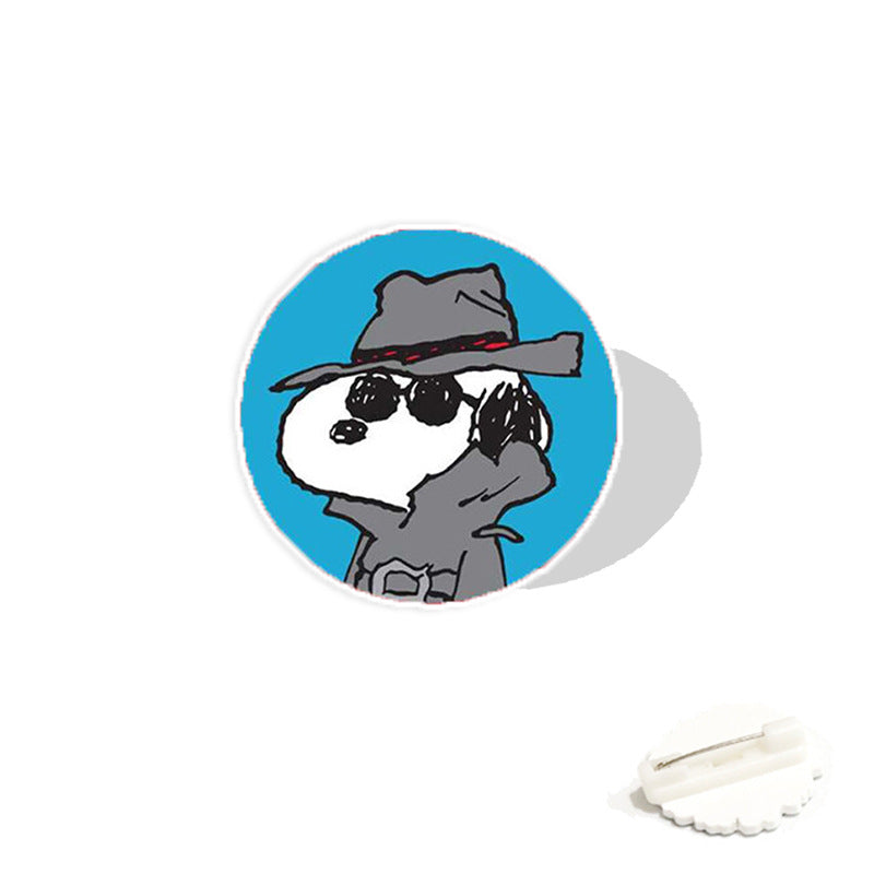 Acrylic cartoon cute Snoopy brooch (Minimo de compra 2) MIC-WeiJ002