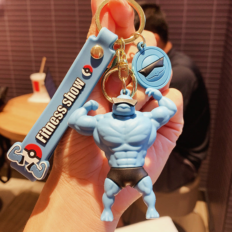 PVC cartoon muscle keychain MIC-ZhiC004