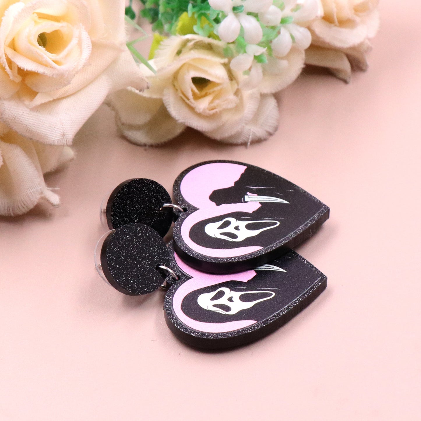 Acrylic Halloween Love Ghost Earrings (Minimo de compra 5) MIC-XiaoY048