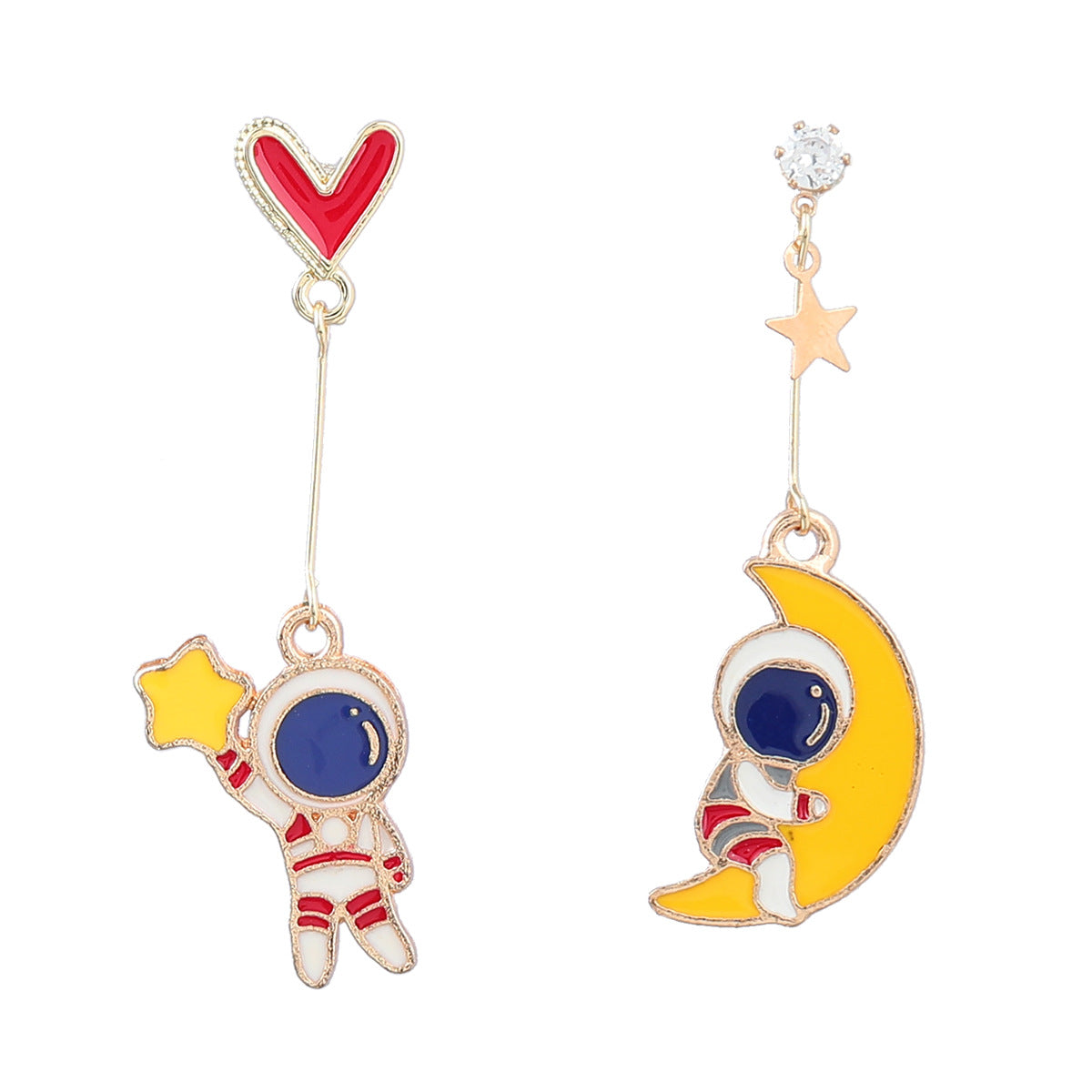 Alloy Planet Rocket Astronaut Earrings MIC-JiuL002