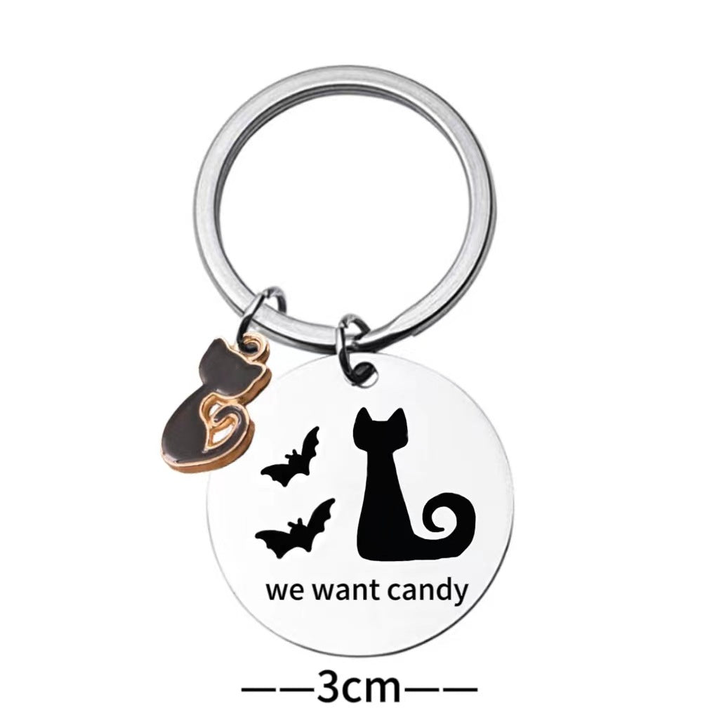 Stainless steel Halloween series keychain MYA-XinJ006