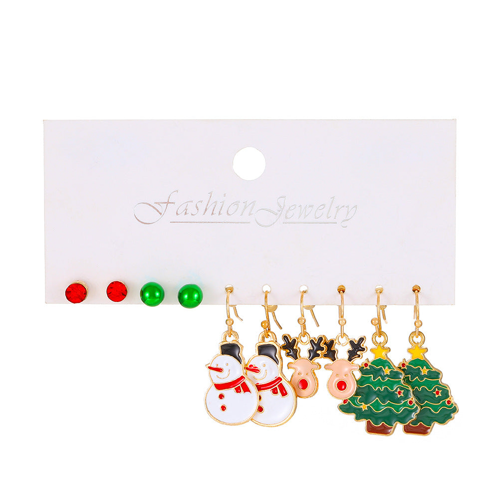 Alloy Christmas Day Earrings (Minimo de Compra 2) MIC-MiaoY093