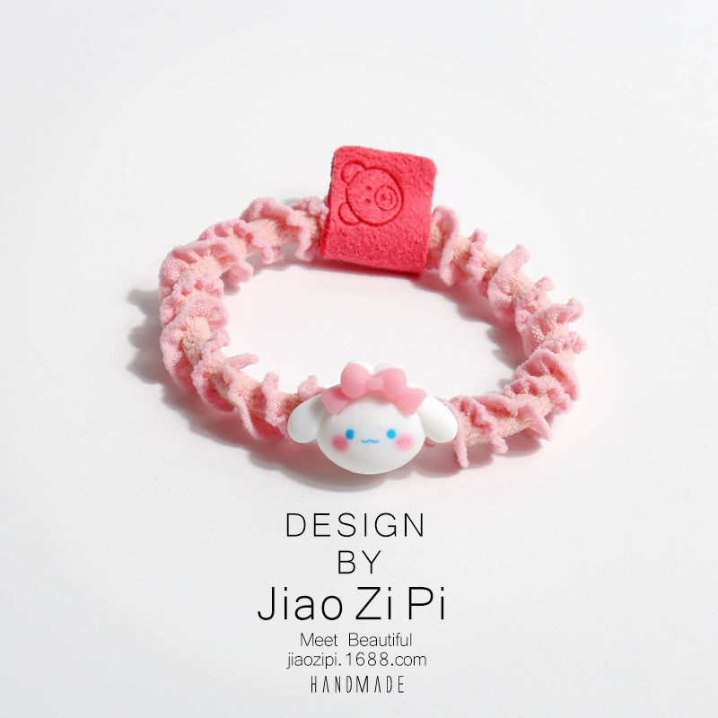 Resin candy colored small fresh hair rope (Minimo de Compra 2) MIC-JZP028