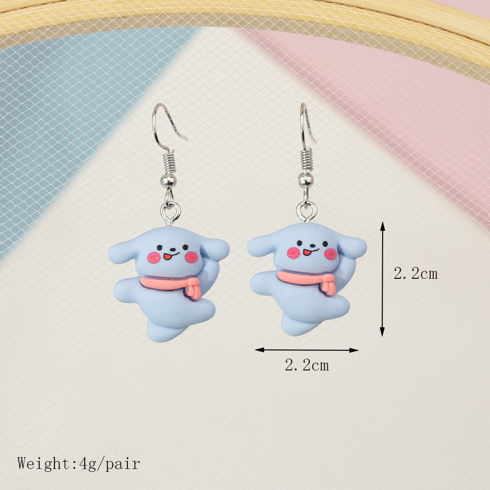 Alloy cartoon animal rabbit elephant earrings MIC-NiQ028