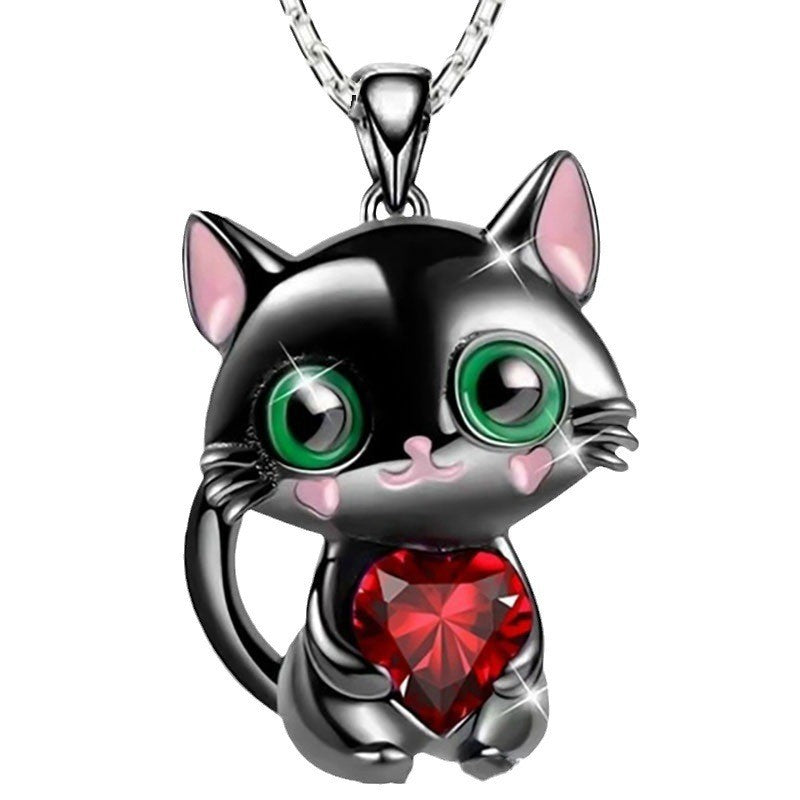 Alloy cartoon cat necklace (Minimo de Compra 2) MIC-FanK006