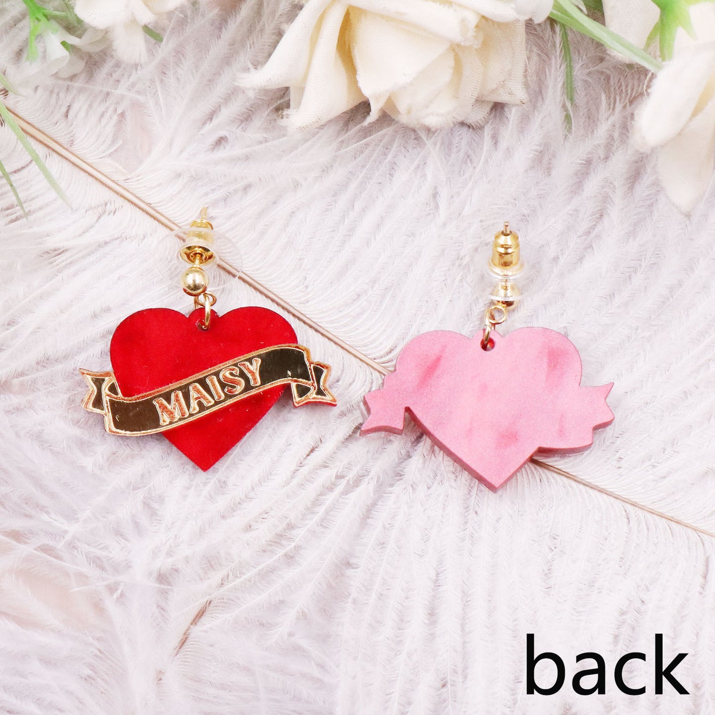 Acrylic Love Letter Earrings (Minimo de compra 5) MIC-XiaoY077