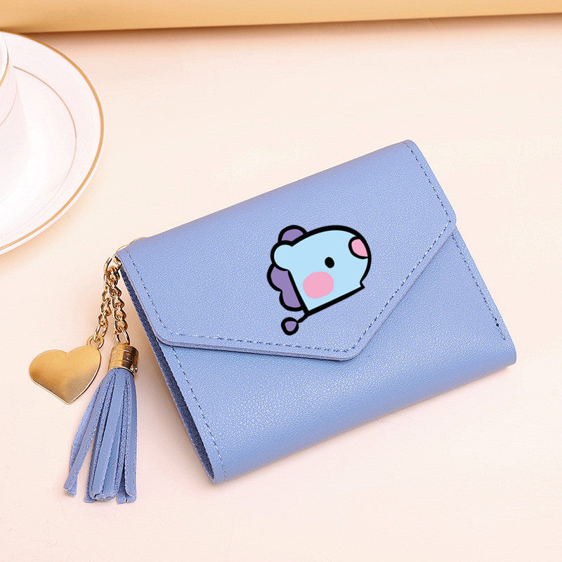 PU card bag tassel short wallet MIC-XingY016