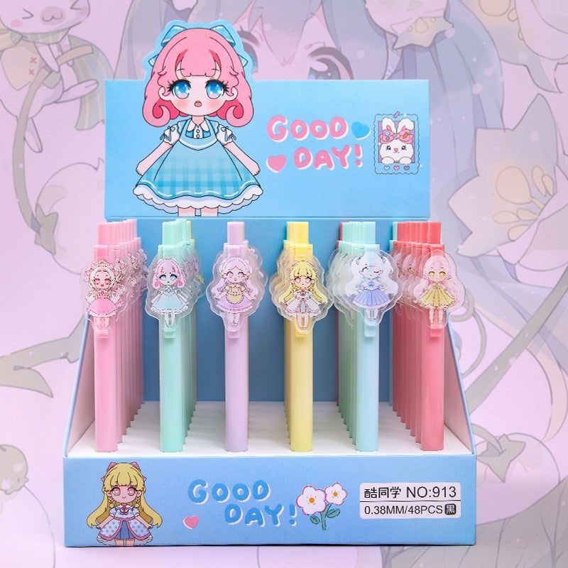 Acrylic lovely doll neutral pen 48PCS MYA-HeH007