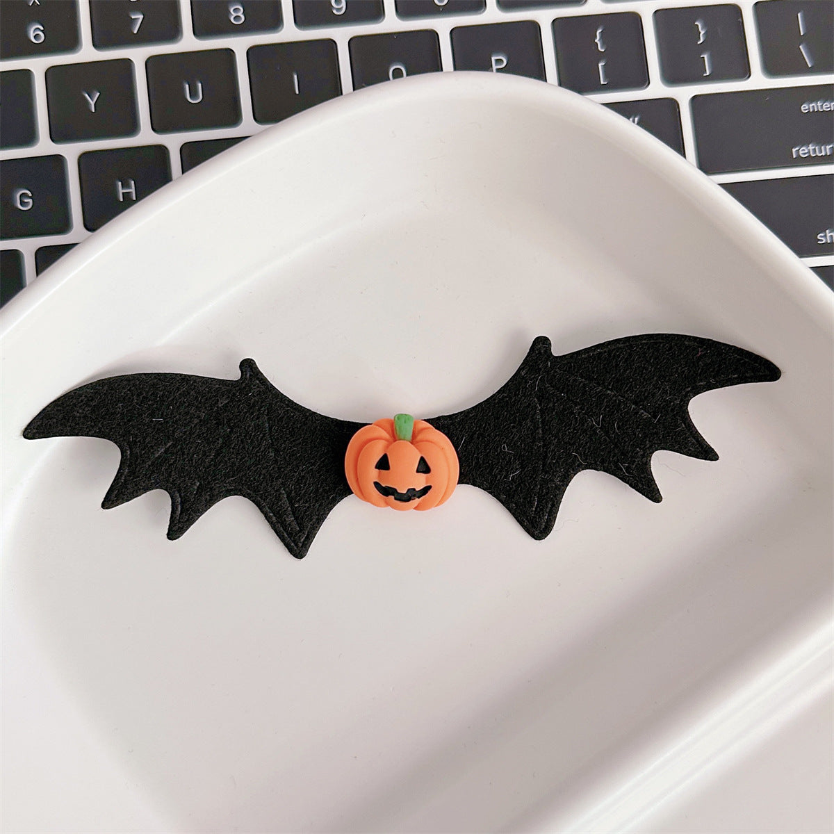 Plastic Halloween Fun Wings Pumpkin Hair Clip (Minimo de Compra 2) MIC-ShiM003