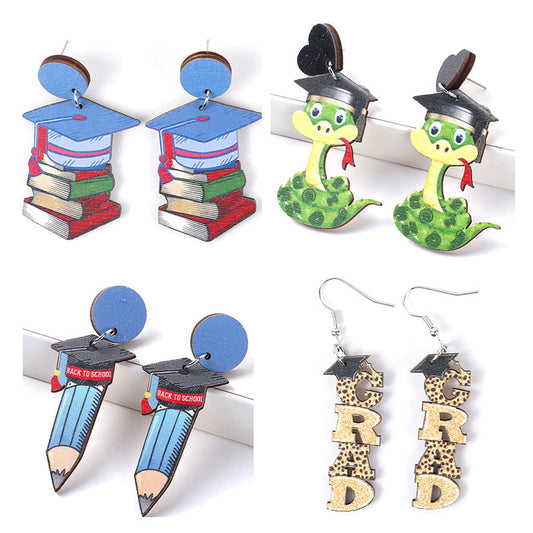 Acrylic English alphabet Pencil Earrings MIC-ChouD014