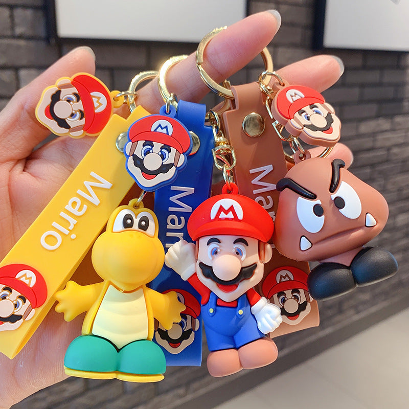 Wholesale Keychains Hardware PVC Cartoon Figure Mario(M) OShi033