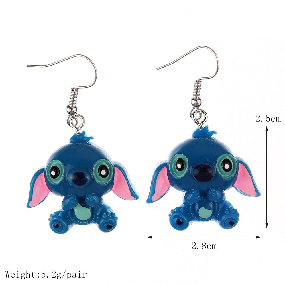 Resin cute cartoon animal earrings MYA-NiQ030