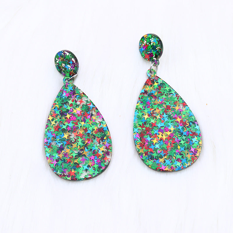 Acrylic Carnival Star Earrings MIC-DuAi009