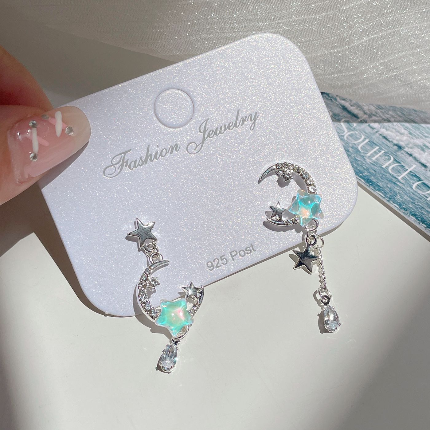 Alloy Ocean Series Blue Earrings MIC-ShuangX045