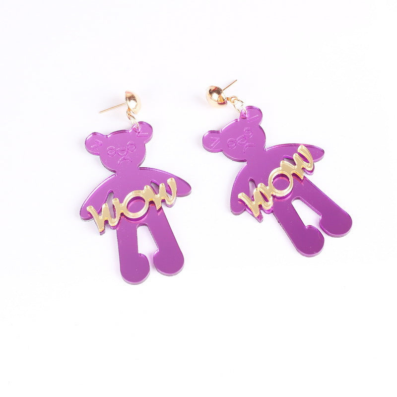 Acrylic Dinosaur Cicada Earrings MYA-XueP084