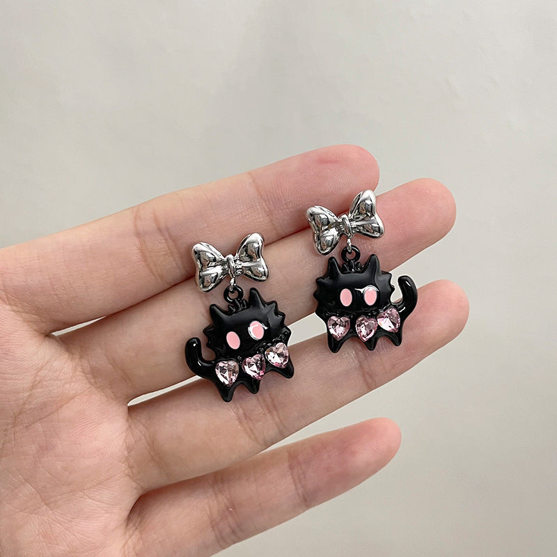 Alloy cute kitten insert earrings (Minimo de Compra 2)  MIC-YingH009