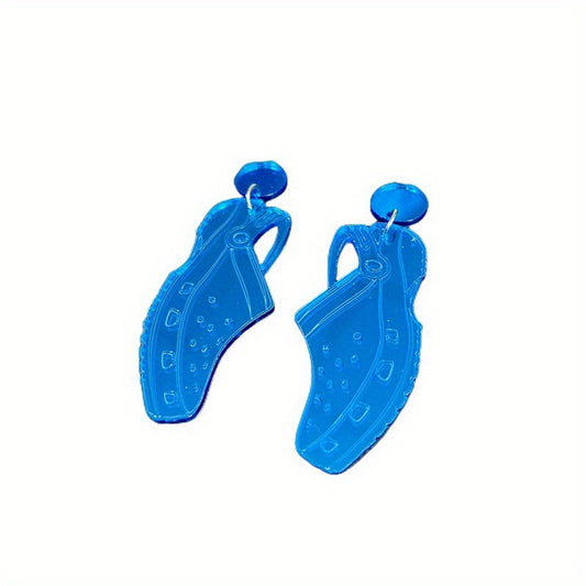 Acrylic Mirror Hole Shoes Earrings MYA-XueP131