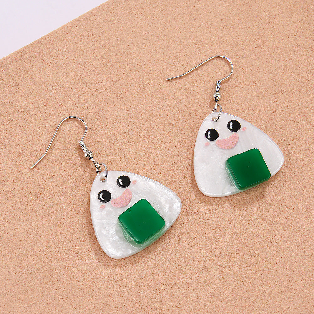 Acrylic Rice and vegetable roll earrings (Minimo de compra 2) MIC-ManT019