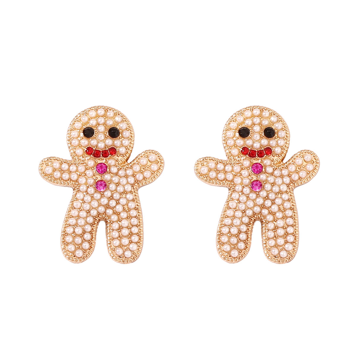 Alloy cartoon Halloween gingerbread man earrings MIC-YueL027