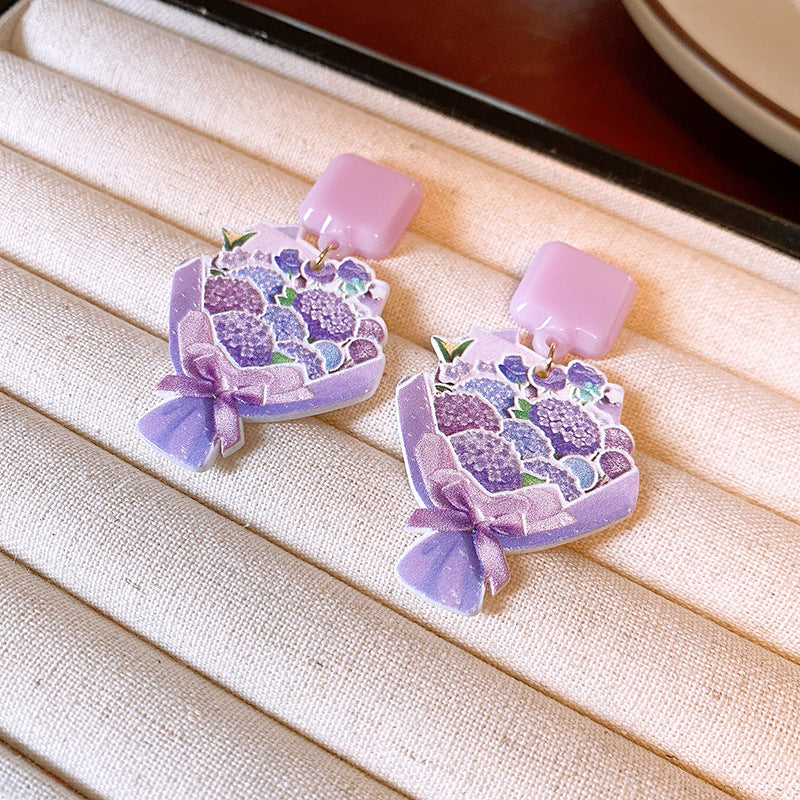 Alloy Love Flower Bundle Earrings (Minimo de compra 2) MIC-FengM009