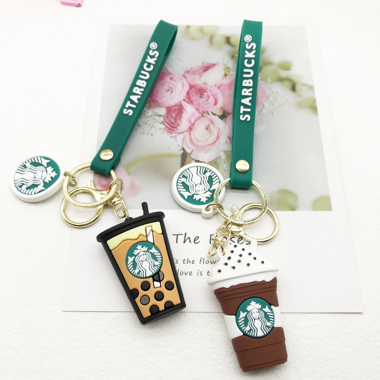 Keychains PVC hardware milk tea cup cartoon cute MIC-XSZ004