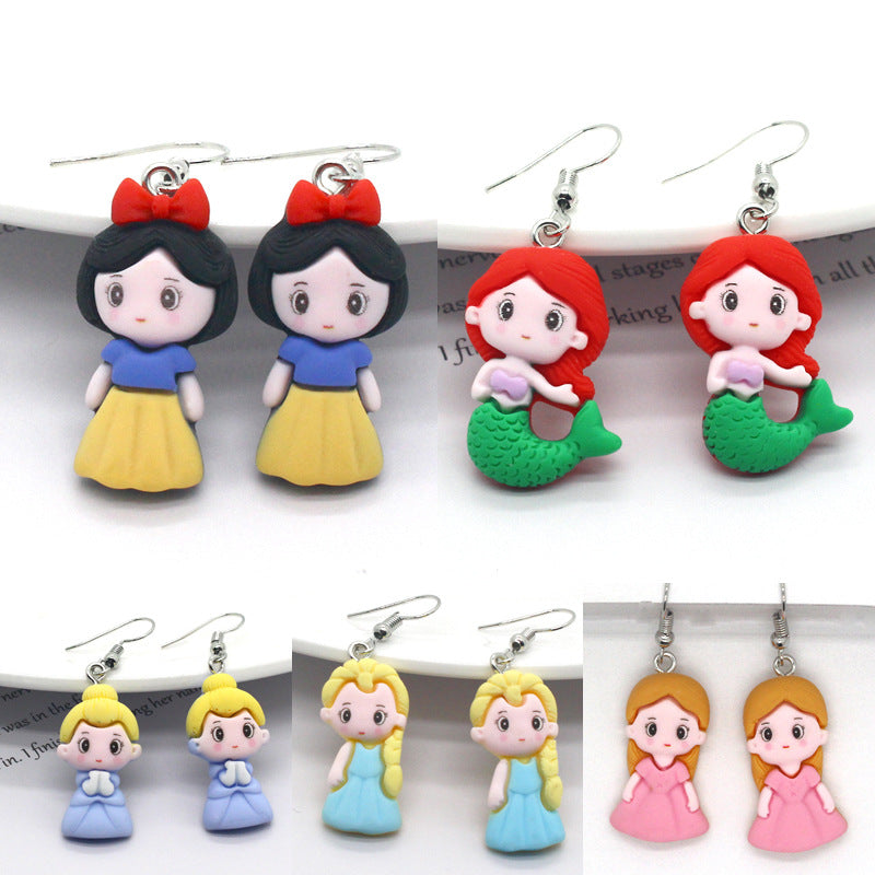 Alloy cartoon princess ear hook (Minimo de Compra 3) MIC-JueJ013