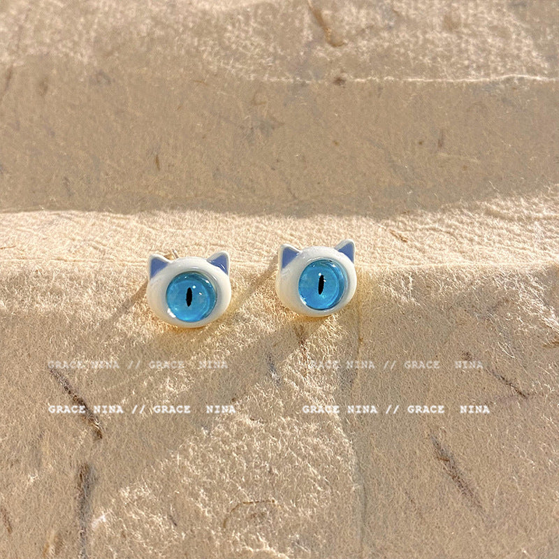 Alloy Eye Cute and Fun Earrings MIC-BeiY008