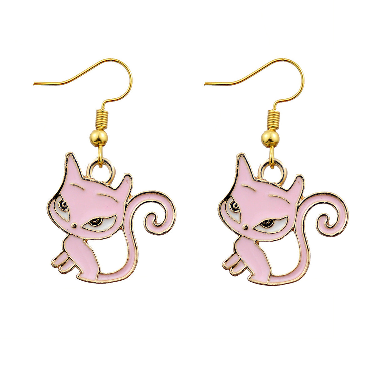 Acrylic animal kitten earrings MIC-NiQ038