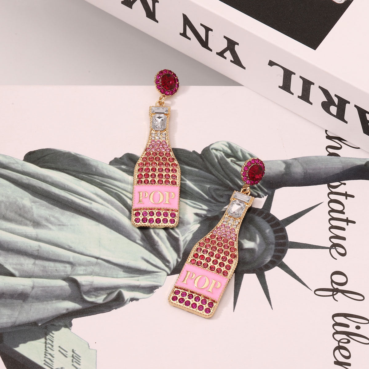 Alloy Cute Wine Bottle Earrings MIC-YueL019