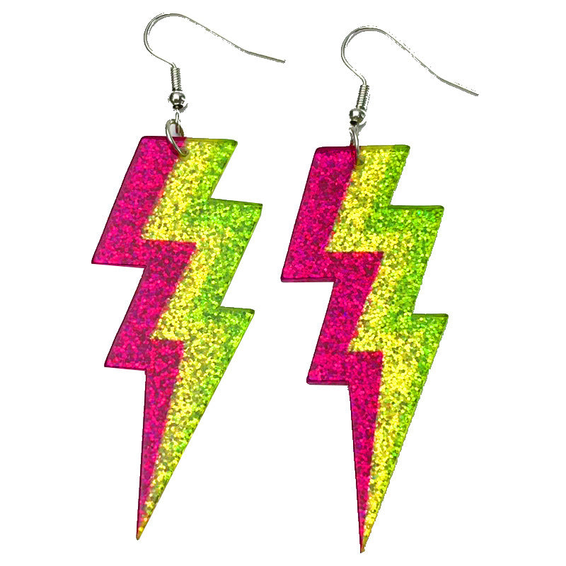 Alloy acrylic oil gloss magnetic tape earrings (Minimo de compra 2) MIC-HeY005