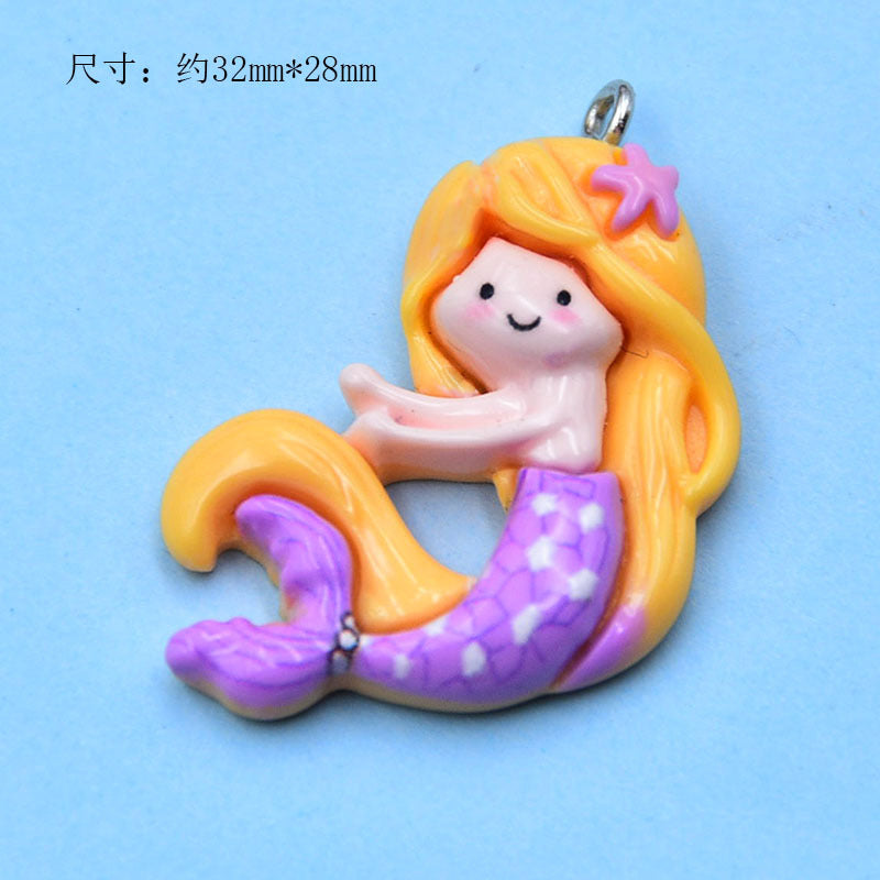 Resin colored mermaid accessories MIC-ZhiB020