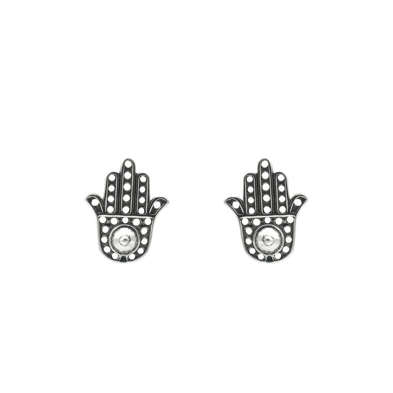 S925 sterling silver palm earrings MIC-DeL001