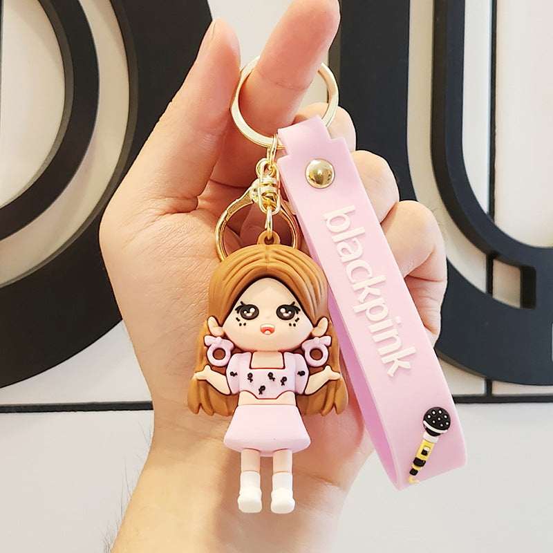 PVC New Cartoon BLACKPINK Keychain MIC-ZhuoJ004