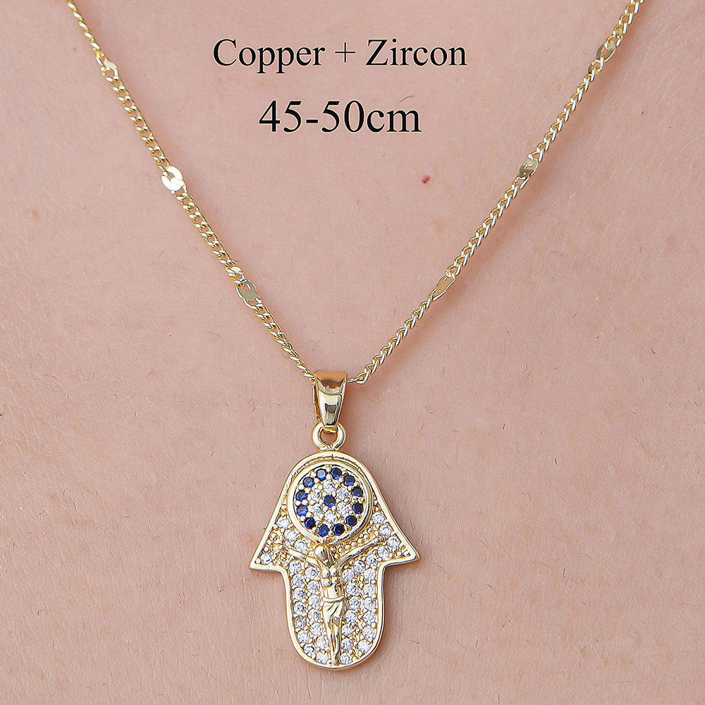 Alloy Eye Peach Heart Snake Necklace (Minimo de Compra 10) MYA-QiZ003