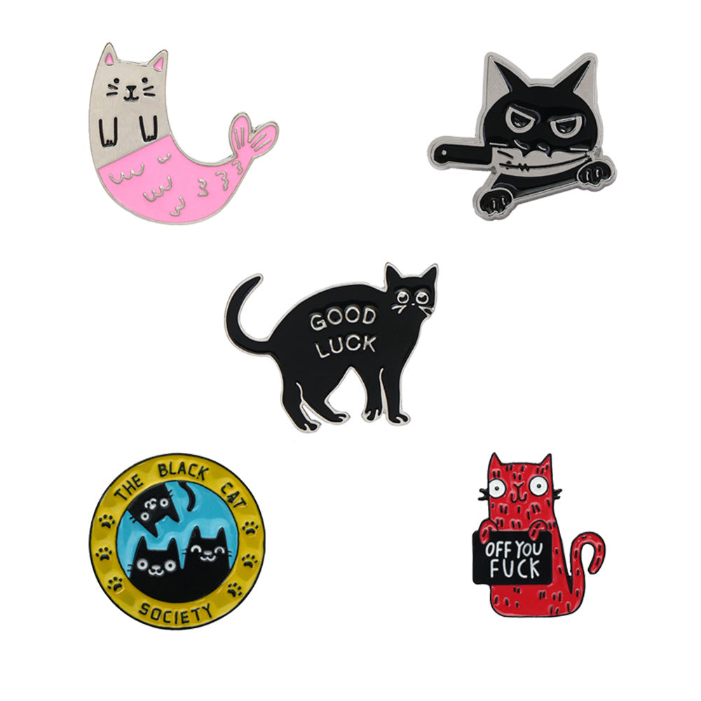 Alloy cartoon cat claw letter brooch (Minimo de compra 2) MIC-ZhiJ019