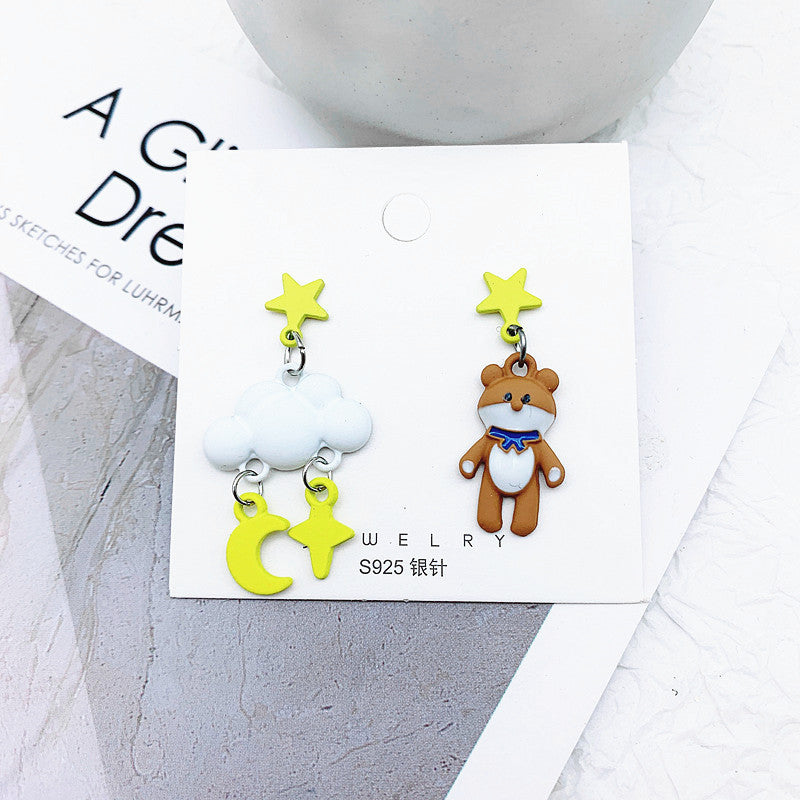 Resin cartoon small animal earrings  (Minimo de Compra 2) MIC-ShiJ001