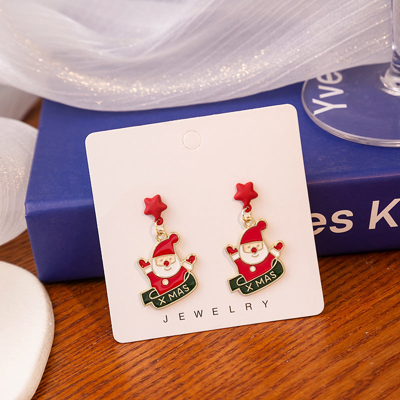 Alloy New Christmas Earrings MIC-QingH016