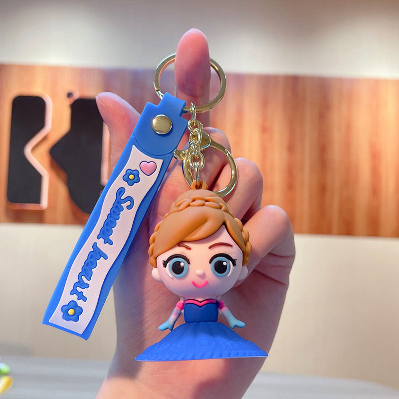 PVC cartoon castle princess keychain MIC-JinG016